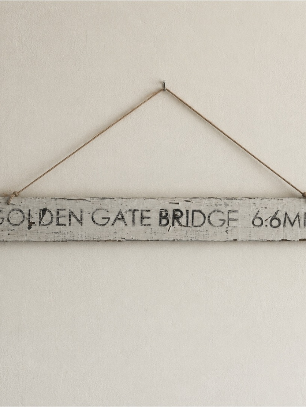 Vintage Golden Gate Bridge Wooden Sign – Rustic Distressed Wall Decor